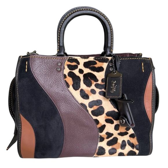 COACH ROGUE 30 1941 LEOPARD PATCHWORK NWOT - Picture 3 of 8